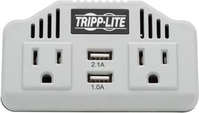 img 2 attached to Tripp Lite PV400USB Car Power Inverter with 2 🚗 Outlets & 2 USB Charging Ports - Ultra Compact and Gray