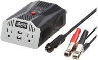 tripp lite pv400usb car power inverter with 2 🚗 outlets & 2 usb charging ports - ultra compact and gray logo