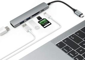 img 3 attached to ➡️ 6-in-1 Knaive USB C Hub Adapter: 4K HDMI, PD 2.0, USB 3.0, SD/TF Card Reader - Compatible with MacBook Pro Air and Other USB-C Devices
