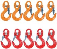 in bulk 10pcs grade 80 steel clevis heavy duty half-linked winch hook for kfi 4x4 truck off-road 3/16 inch (/4&#34 logo