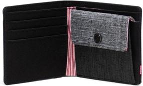 img 1 attached to Herschel Coin Black Crosshatch Raven Men's Accessories in Wallets, Card Cases & Money Organizers