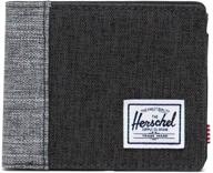 herschel coin black crosshatch raven men's accessories in wallets, card cases & money organizers logo