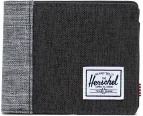 img 3 attached to Herschel Coin Black Crosshatch Raven Men's Accessories in Wallets, Card Cases & Money Organizers