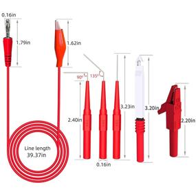 img 3 attached to 🔌 30PCS Goupchn Back Probe Kit: Banana Plug to Copper Alligator Clip Automotive Test Leads Set with Alligator Clips, Wire Piercing Probes, and 15PCS 30V Back Probe Pins for Car Repairing Diagnostic - Available in 5 Colors