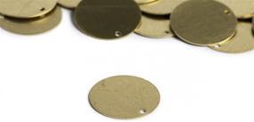 img 3 attached to 🔘 RMP Stamping Blanks 1 Inch Round with One Hole - 20 Pack, Brass 0.032 Inch (20 Ga.)