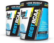 bpi sports лучший bcaa shredded (2 упаковки) - без кофеина, термогенная формула восстановления для роста сухих мышц (25 порций) - вкус снежного конуса. логотип