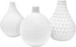 🏺 joseph's small white ceramic vase set - ideal for kitchen, office, or living room home decor - compact and stylish white vase set logo