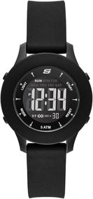 img 3 attached to ⌚ Rosencrans Digi Quartz Plastic and Silicone Sports Digital Watch for Women by Skechers