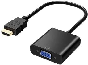 img 4 attached to 🔌 Gold-Plated HDMI to VGA Adapter, Male to Female – Connect Computer, Desktop, Laptop, PC, Monitor, Projector, HDTV, Chromebook, Raspberry Pi, Roku, Xbox & More