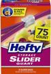 hefty slider storage quart count household supplies logo