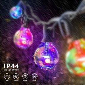 img 1 attached to 🌈 Palawell Multicolor Outdoor String Lights - 25ft Vintage Edison G40 Clear Globe Bulbs - 5 Color Fairy Lights Christmas Lights - Dimmable - 25 Bulbs