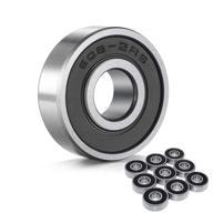 🛼 high-quality wellgo 608-2rs ball bearings with double rubber sealed shield for skateboards, inline skates, scooters, and roller blades - 10pcs logo