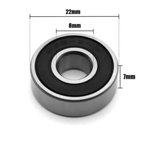 img 2 attached to 🛼 High-quality Wellgo 608-2RS Ball Bearings with Double Rubber Sealed Shield for Skateboards, Inline Skates, Scooters, and Roller Blades - 10pcs