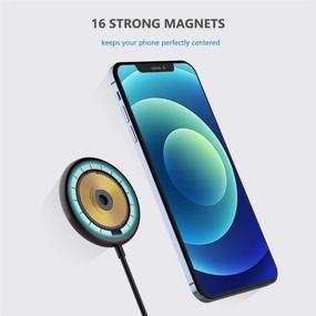 img 2 attached to ⚡️ Yootech Magnetic Wireless Charger: 5ft Charging Cable for iPhone 12/12 mini/12 Pro/12 Pro Max & AirPods Pro with Type C & USB A Port