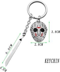 img 3 attached to 80s Horror Movie Fans Gift: Jason Machete Keychain - Thriller Jewellery for Halloween Present