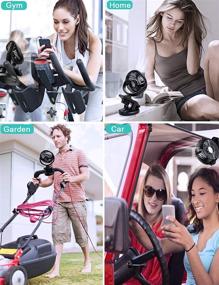 img 1 attached to 🌬️ Stay Cool Anywhere with the YXwin Stroller Fans Mini USB Desk Clip on Fan - 40 Hours Battery Life, 360° Rotation, 4 Speeds - Perfect for Outdoor/Indoor Baby Car Travel, Office, Camping, and Library