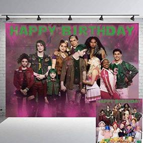 img 1 attached to Disney Zombies Party Decor: Happy Birthday Backdrop and Photography Props - 7X5Ft