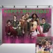 disney zombies party decor: happy birthday backdrop and photography props - 7x5ft logo
