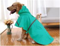 mikayoo adjustable large dog raincoat - waterproof lightweight rain jacket with reflective strip hoodies – premium pet poncho clothes логотип