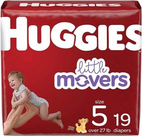 img 4 attached to Пелёнки Huggies Little Movers размер 5 для малышей - 19 штук: Премиум комфорт и защита