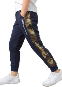 img 4 attached to 👖 Rolanko Fleece Athletic Sweatpants with Pockets - Boys' Clothing and Pants