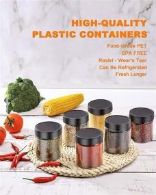 img 2 attached to 🧪 8oz-30 Pack Leakproof Round Plastic Jars With Lids - Slime Containers for Kitchen Pantry Storage - Ideal Home Storage Solution - Includes 30 Chalkboard Stickers