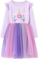 enchanting unicorn ruffles: beautiful girls' clothing and dresses with pleated perfection logo