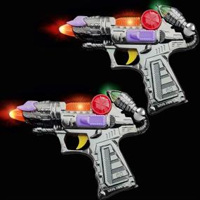 img 3 attached to Power-Packed ArtCreativity Hand Gun: Futuristic Design with Batteries Included