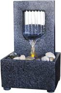 🪨 nature's mark raining spout led relaxation water fountain: authentic river rocks included - 10063 logo