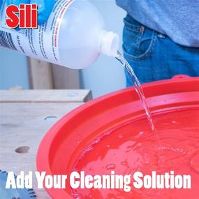 img 2 attached to 🔧 Sili Saw Blade Cleaning Tray: Silicone Collapsible Tray for Convenient Solution Holding & Up to 12-inch Saw Blade Compatibility