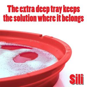 img 1 attached to 🔧 Sili Saw Blade Cleaning Tray: Silicone Collapsible Tray for Convenient Solution Holding & Up to 12-inch Saw Blade Compatibility