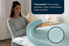 img 3 attached to Serta Queen Size ThermaGel Memory Foam Mattress Topper