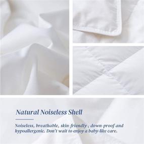 img 1 attached to Topllen Lightweight Down Blanket - Noiseless & Ultra Soft Shell - Queen Size 90×90 Inch - Snow Day White