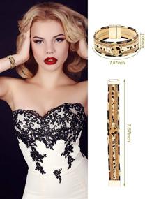 img 1 attached to 🐆 Stylish Leopard Jewelry Set: Bracelet and Necklace for Women by Hicarer