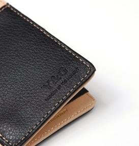 img 3 attached to 👜 YCM010109 Khaki Wallet Magnetic Handmade Travel Accessories: Compact and Stylish Travel Wallets