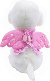 img 4 attached to 🐾 Adorable and Stylish M2cbridge Pink Dog Puppy Harness Leash Collar Cat Vest Strap with Angel Wings: Ultimate Comfort and Safety for Your Furry Friend