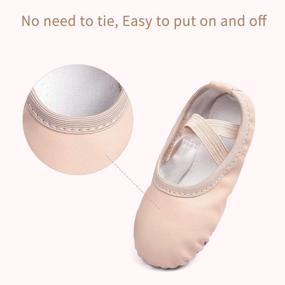 img 2 attached to STELLE Toddler Girls' Ballet Slippers: Athletic Shoes for Girls