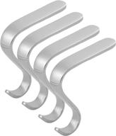🎄 birdrock home 4 pack christmas stocking mantel hooks - silver metal hangers for fireplace mantle - decorative holders for stockings - home décor stand" logo