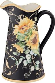 img 4 attached to 🌻 Vibrant and Functional Certified International Sunflower Fields 96 oz. Pitcher for Refreshing Drinks