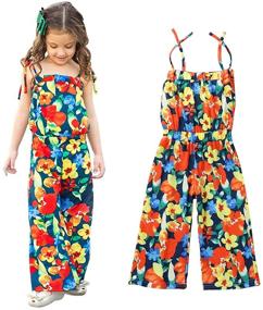 img 4 attached to Cute and Comfy Toddler Little One-Piece Jumpsuit Overalls for Girls - Perfect Girls' Clothing in Jumpsuits & Rompers