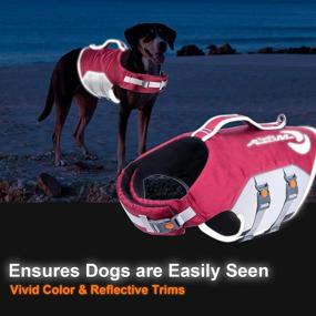 img 1 attached to 🐶 Reflective Adjustable Dog Life Jacket by ThinkPet - Lifesaver Floating Vest