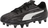 puma rapido soccer white castlerock unisex girls' shoes for athletic logo