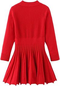 img 3 attached to 👗 Adorable CHENXIN Little Uniform Sweater Dresses for Girls' Clothing - Perfect Blend of Comfort and Style