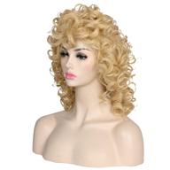 💇 80s rocker vibes with colorground medium long curly blonde wig for women logo