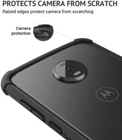 img 1 attached to Ultimate Protection: CaseWe Motorola Moto Z4 Flexible Double Injection Bumper Case in All Matte Black - Compatible with Moto Mods