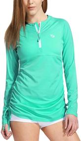 img 4 attached to Baleaf Half Zip Protection Rashguard Adjustable Women's Clothing in Swimsuits & Cover Ups