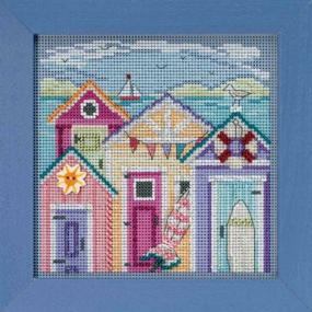 img 1 attached to 🏖️ Cabana Beach Beaded Cross Stitch Kit: Mill Hill 2018 Buttons Beads Spring Collection MH141815