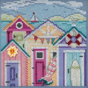 img 2 attached to 🏖️ Cabana Beach Beaded Cross Stitch Kit: Mill Hill 2018 Buttons Beads Spring Collection MH141815