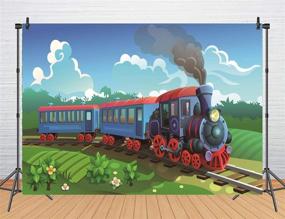 img 2 attached to Captivating GYA Stream Train Party Theme Backdrop: Perfect for Kids Train Birthday Party Photography and Adventure-themed Celebrations!