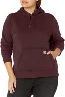 👕 stylish and cozy: carhartt women's regular clarksburg pullover sweatshirt for comfortable fashion logo